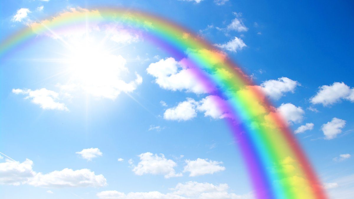 Regenbogen am Himmel, Symbolbild für das Seminar Tierseelen im Licht